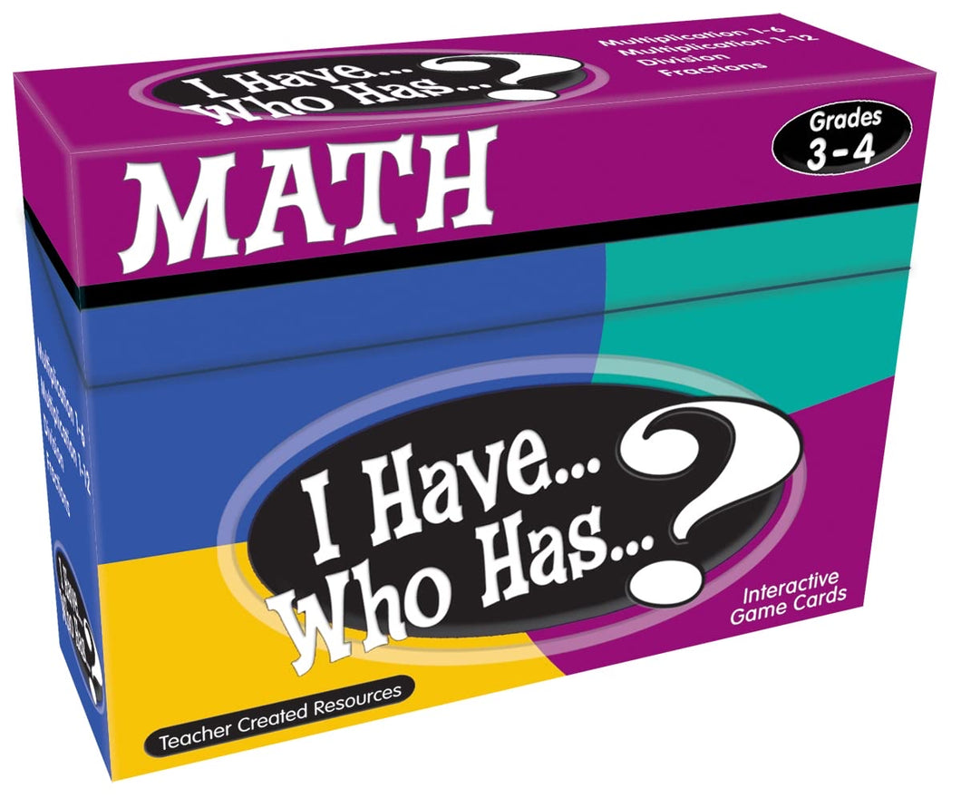 I HAVE, WHO HAS MATH GAME GRD 3-4
